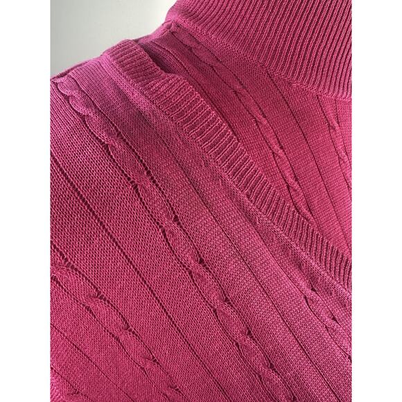 Diane Gilman Silk Cable Knit Sleeveless Top & Button Cardigan Set Plus Size 2X - Picture 9 of 16